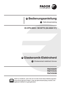 Bedienungsanleitung Fagor FACV203N Herd