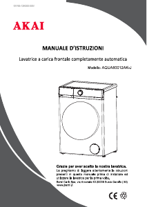 Manual de uso Akai AQUA80012AK-J Lavadora