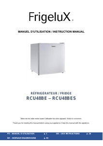 Bedienungsanleitung Frigelux RCU48BE Kühlschrank