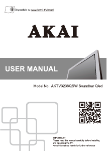 Manual de uso Akai AKTV3238QSW Televisor de LED