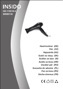 Mode d’emploi Insido HD-119518.6 Sèche-cheveux