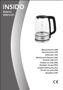 Mode d’emploi Insido 89980123 Bouilloire