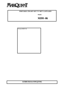 Handleiding MarQuant MBW-06 Televisie