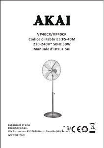 Manuale Akai VP40CR Ventilatore