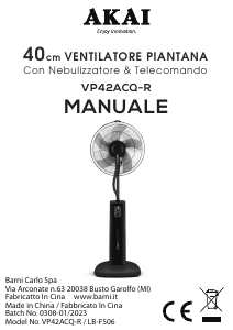 Manual Akai VP42ACQ-R Fan