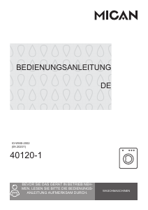 Bedienungsanleitung Mican 40120-1 Waschmaschine