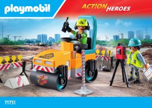 Bedienungsanleitung Playmobil set 71751 Action Heroes Straßenbaustelle