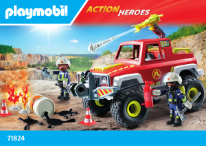 Bedienungsanleitung Playmobil set 71824 Action Heroes Feuerwehrtruck