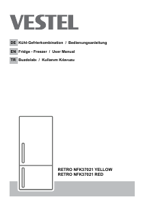 Bedienungsanleitung Vestel RETRO NFK37021 RED Kühl-gefrierkombination