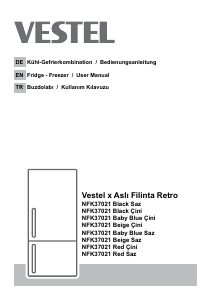 Kullanım kılavuzu Vestel NFK37021 Donduruculu buzdolabı