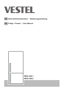 Bedienungsanleitung Vestel RKG-100.1 Kühl-gefrierkombination