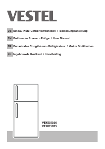 Mode d’emploi Vestel VEKD5036 Réfrigérateur combiné