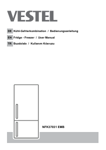 Bedienungsanleitung Vestel NFK37031 EMB Kühl-gefrierkombination