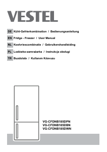 Bedienungsanleitung Vestel VG-CFDNB185DBN Kühl-gefrierkombination
