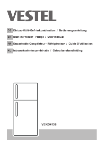 Mode d’emploi Vestel VEKD4136 Réfrigérateur combiné