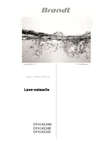 Mode d’emploi Brandt DSF14524X Lave-vaisselle