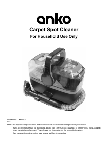 Manual Anko DMW002 Steam Cleaner