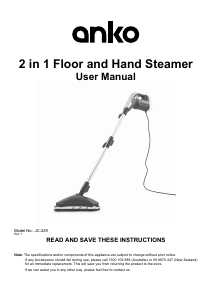 Manual Anko JC-229 Steam Cleaner