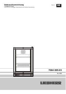 Bedienungsanleitung Liebherr Fv 913 Gefrierschrank