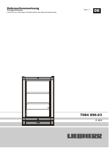 Bedienungsanleitung Liebherr F 913 Gefrierschrank