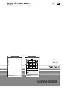 Bedienungsanleitung Liebherr MKUv 1613 MediLine Variante H63 Kühlschrank