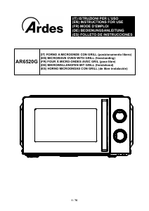 Bedienungsanleitung Ardes AR6520G Mikrowelle