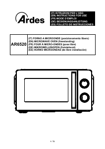Manual de uso Ardes AR6520 Microondas