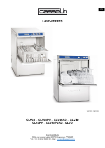 Manuale Casselin CLVD Lavabicchieri