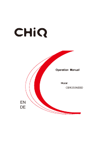 Bedienungsanleitung Chiq CBM250NEBD Kühl-gefrierkombination