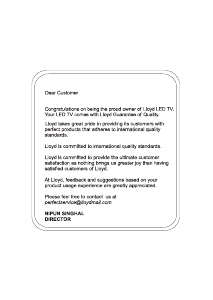 Handleiding Lloyd L24FBC LED televisie