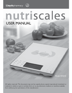 Manual Lloyds Pharmacy HF2310 Kitchen Scale