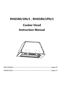 Manual Rosières RHG580/1PN/1 Cooker Hood