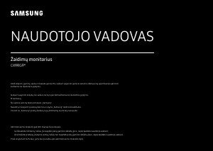 Vadovas Samsung C49RG90SSP LED monitorius