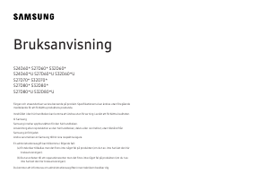 Bruksanvisning Samsung S27D800UAU LED skärm