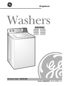 Handleiding GE WBXR2060 Wasmachine