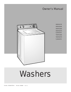 Manual GE YBXR1060 Washing Machine