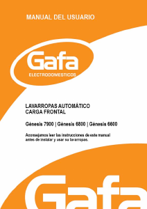 Manual de uso Gafa Genesis 6800 Lavadora