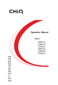 Bedienungsanleitung Chiq CBM117L42 Kühl-gefrierkombination