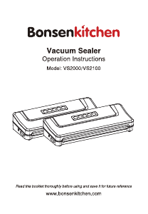 Handleiding Bonsenkitchen VS2100 Vacumeermachine