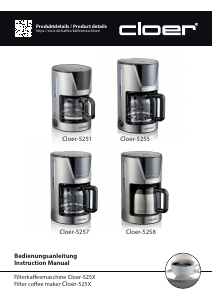 Rokasgrāmata Cloer 5257 Kafijas automāts