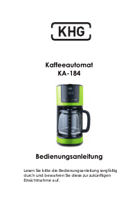 Bedienungsanleitung KHG KA-184 Kaffeemaschine