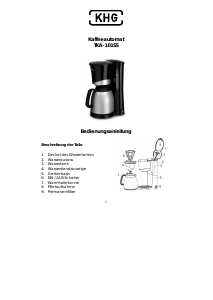 Bedienungsanleitung KHG TKA-101SS Kaffeemaschine