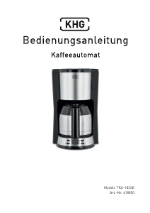 Bedienungsanleitung KHG TKA-183SE Kaffeemaschine