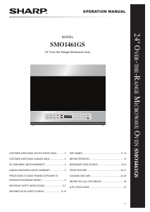 Manual Sharp SMO1461GS Microwave