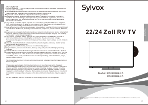 Bedienungsanleitung Sylvox RT22R3KECA LED fernseher