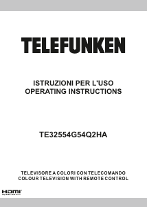 Manual Telefunken TE32554G54Q2HA LED Television