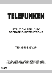 Manual Telefunken TE43550S39V2P LED Television
