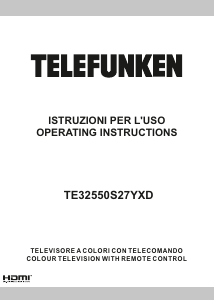 Manual Telefunken TE32550S27YXD LED Television