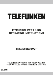 Manual Telefunken TE50550S39V2P LED Television