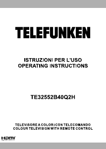 Manual Telefunken TE32552B40Q2H LED Television